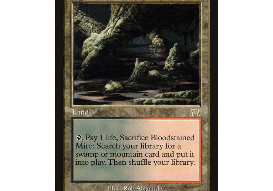 MTG KHANS OF TARKIR CHINESE BLOODSTAINED MIRE X4 MINT CARD 